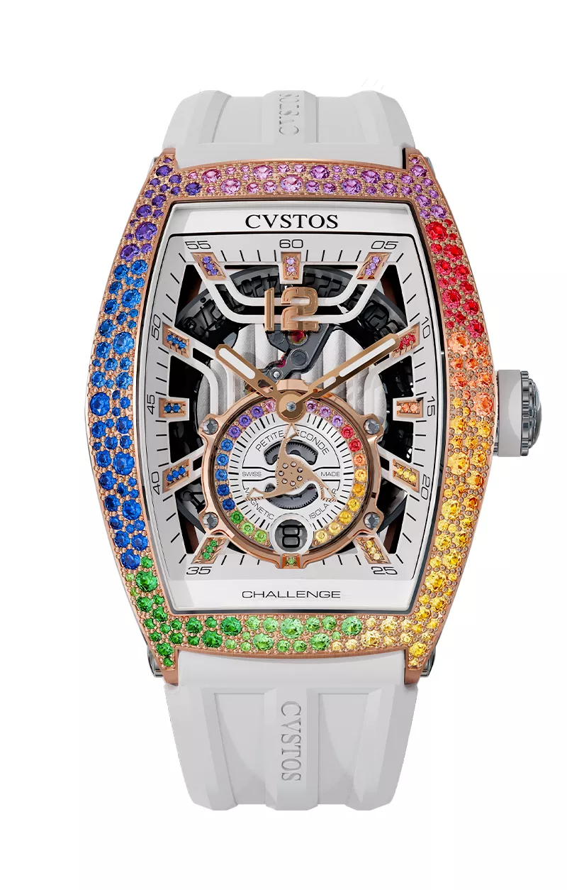 Jetliner PS Thirty6 5N Red Gold Rainbow Snow Setting/White Watch